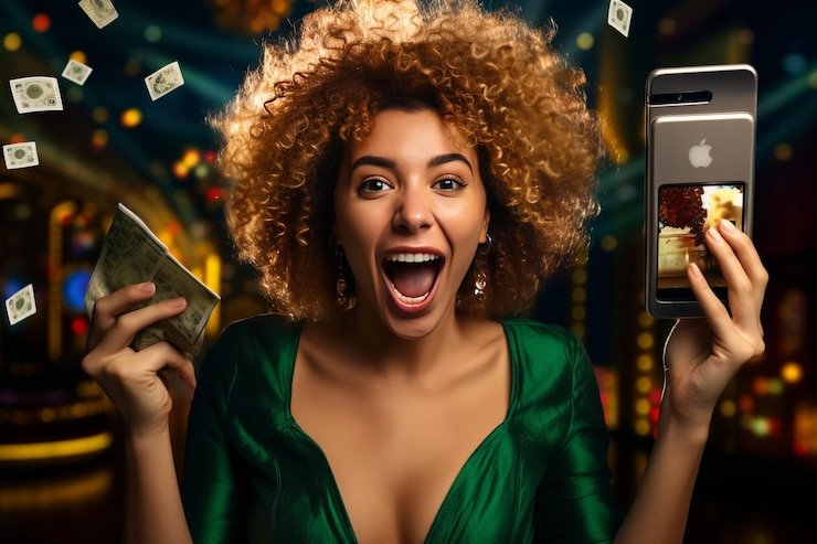 Tampilan layar Money Train di aplikasi swtoto dengan gulungan slot dan tombol spin yang jelas
